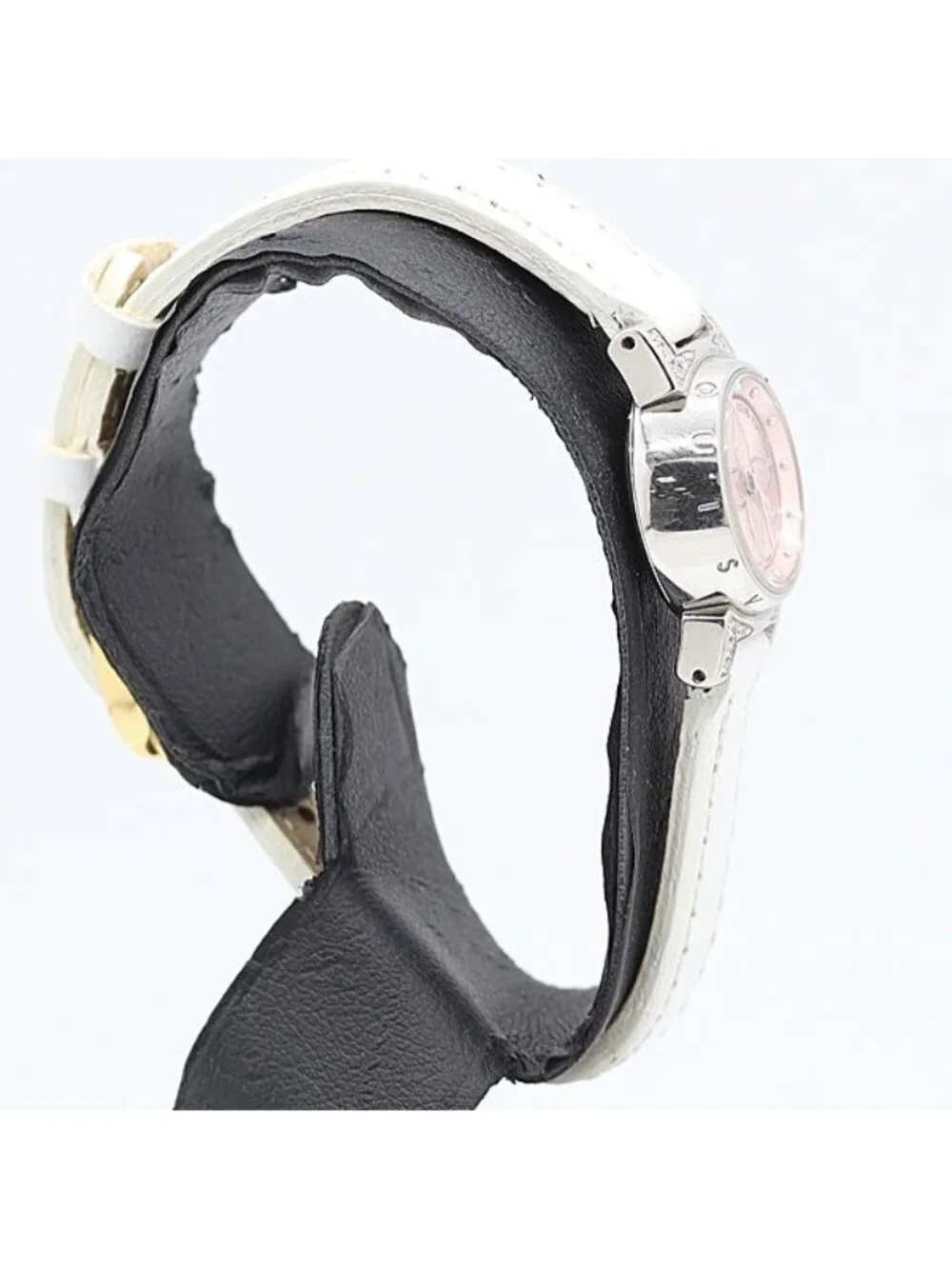 Louis Vuitton Tambour Quartz Pink Dial Watch